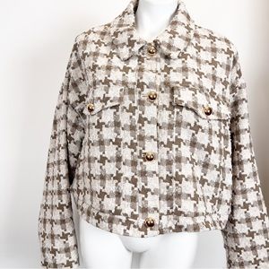 NWT Ophelia Roe houndstooth jacket tweed career blazer suit
